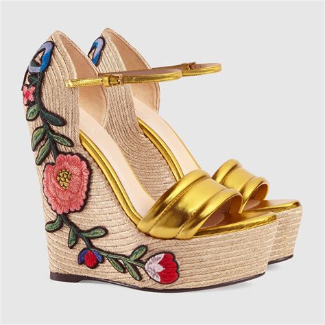 gucci espadrilles platform|Gucci platform espadrilles women.